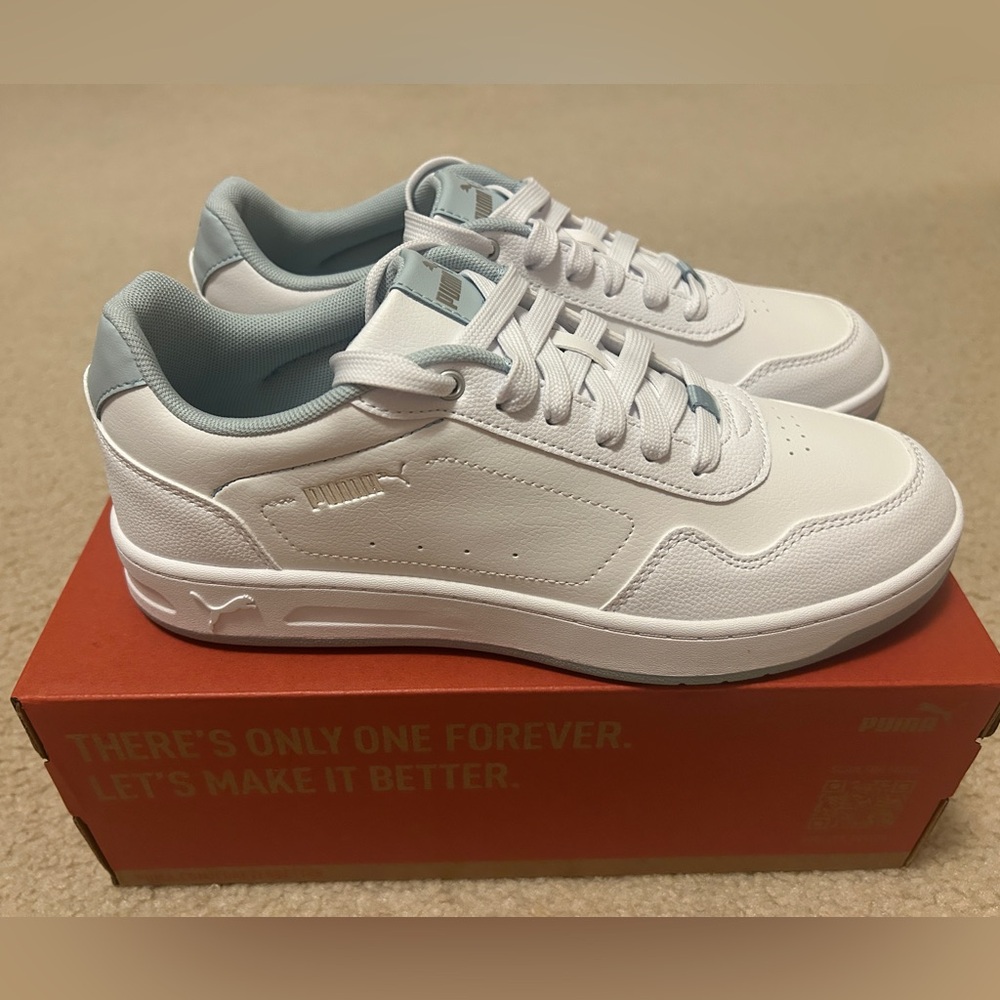Puma Court Classy Sneakers White/Blue Size 9